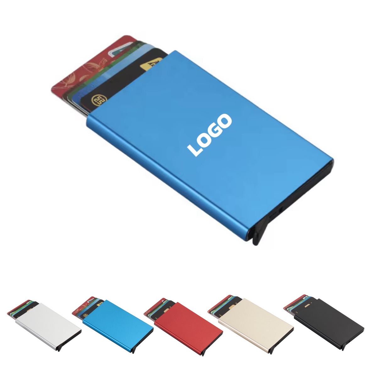 MOQ 10 pcs Aluminum Pop Up Card Holder 2