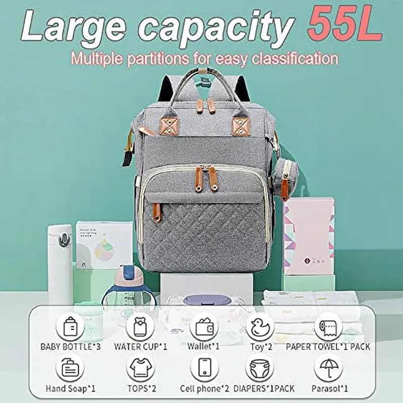 Backpack Diaper Bag with Changing Station 3