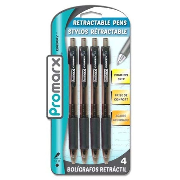 Comfort Grip Pens - Black 4 Pack 2