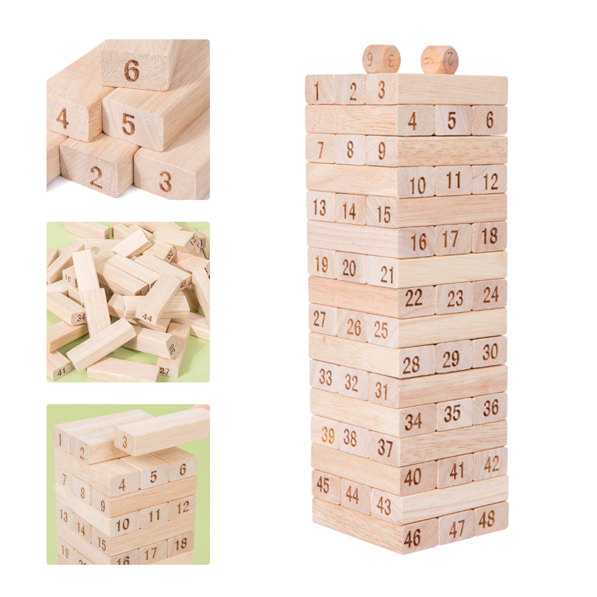 MOQ 50 Wooden Stacking Tower Game for Kids 1