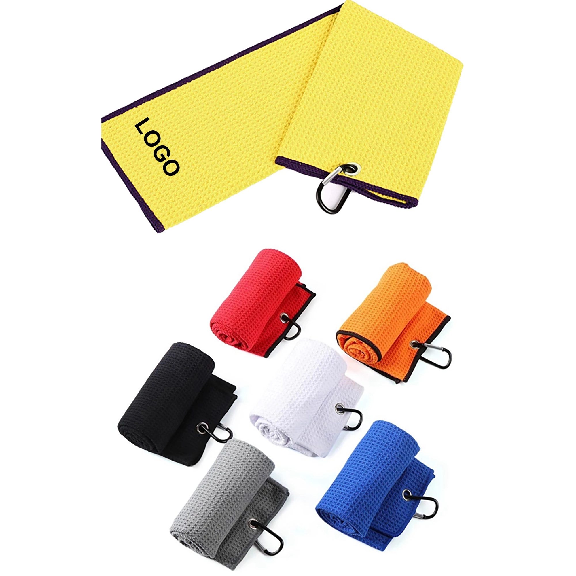 Microfiber Golf Towel With Carabiner 3