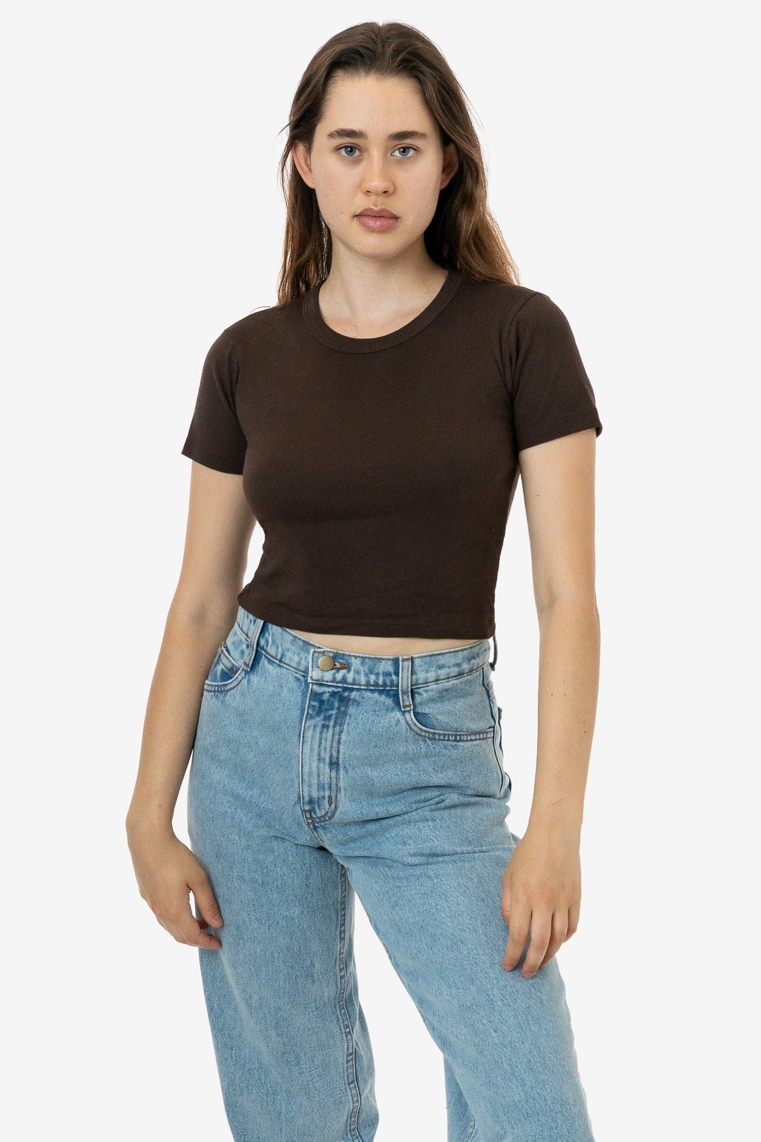BABY RIB SHORT SLEEVE CROP TEE 5