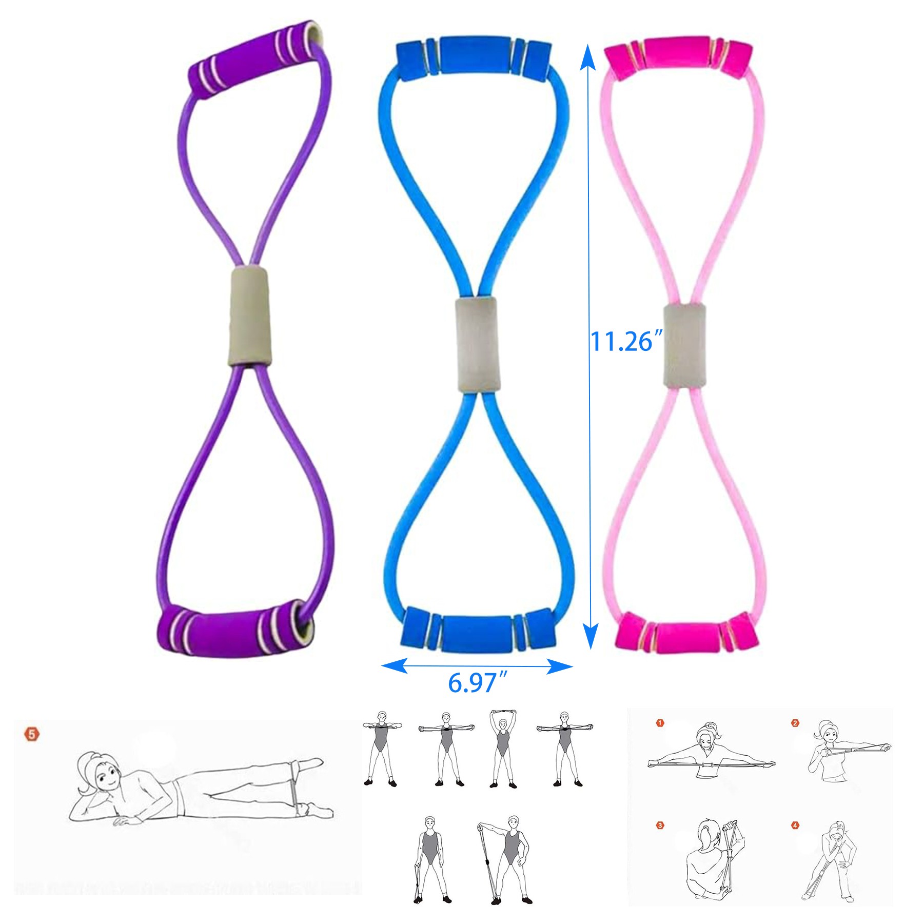 Yoga Fitness Resistance Bands 3