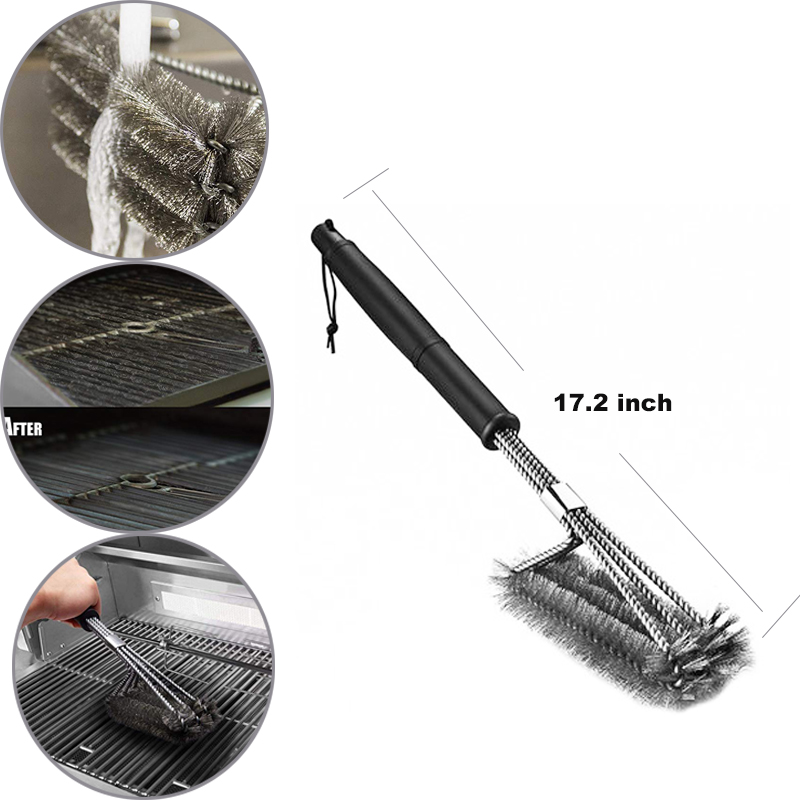BBQ Grill Brush Stainless Steel 18" Barbecue Cleaning Brush /Wire Bristles 1