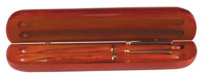 6 3/4" x 2" Rosewood Finish 2-Pen Case (Case only, pen/pencil not included) 1