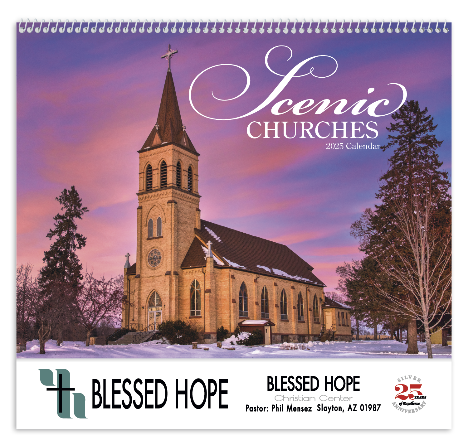 Good Value™ Scenic Churches - Spiral Calendar 16