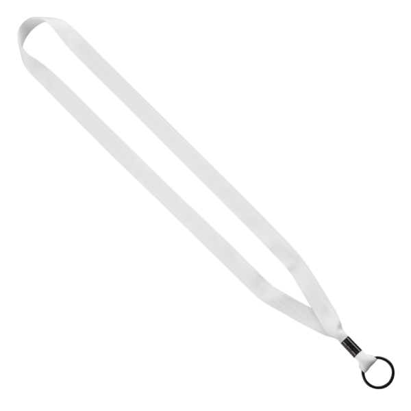 5/8" Tubular Lanyard with Metal Crimp & Metal Split-Ring 1