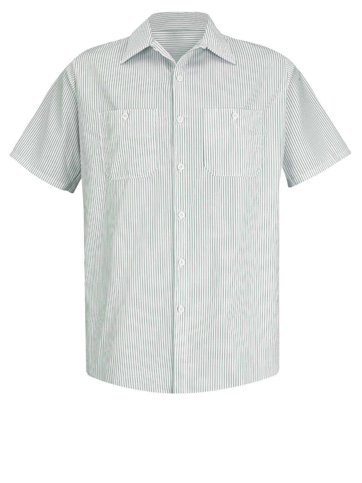 Red Kap Shirts -  Men's Short Sleeve Striped Work Shirt