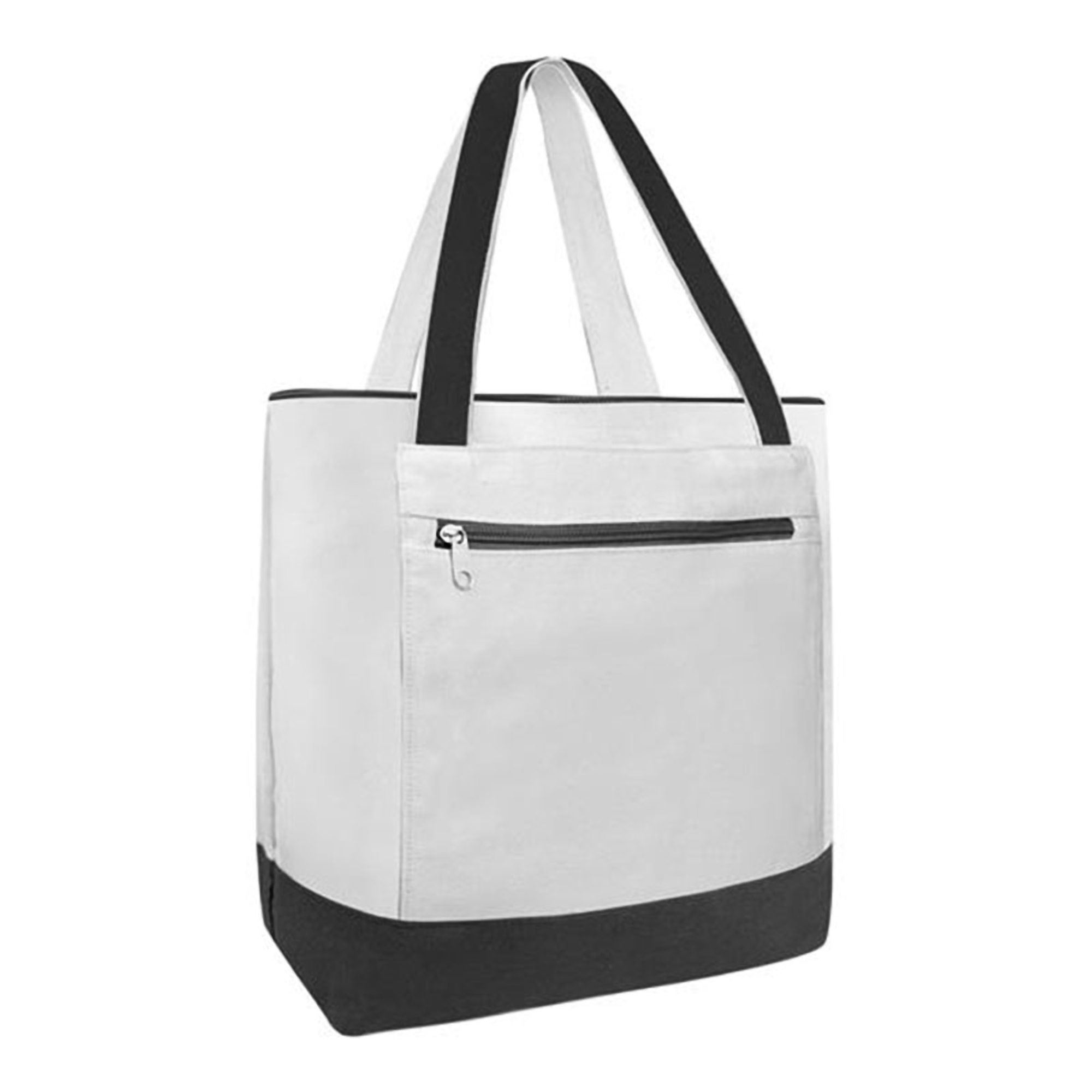 Zippered Canvas Tote Bag with Front Pocket 4