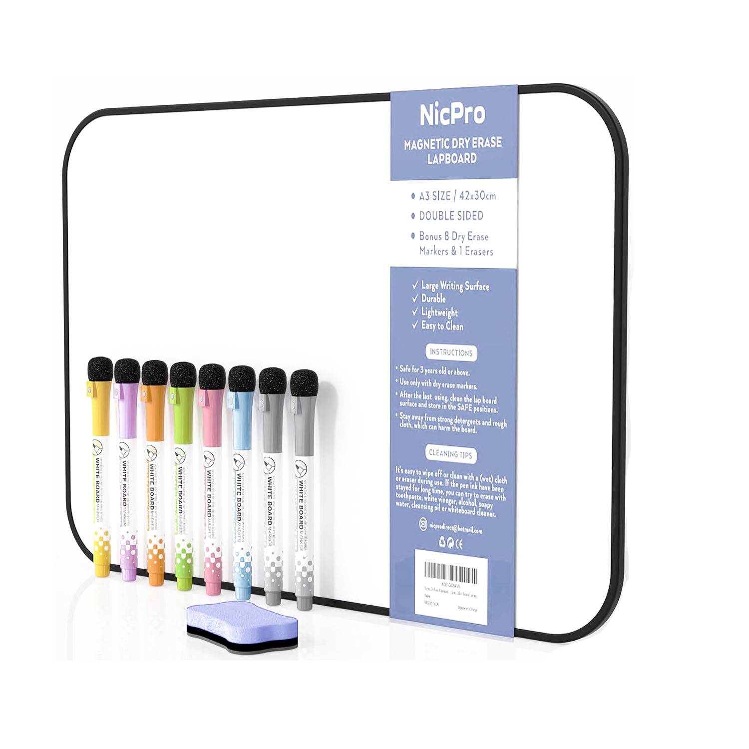 School Office Whiteboard W/ Pen Set 6