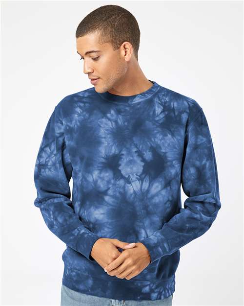 Unisex Midweight Tie-Dyed Crewneck Sweatshirt - PRM3500TD 39
