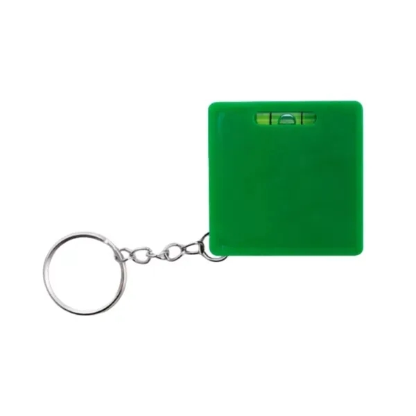 Mini Square Tape Measure Keychain - Horizontal Design 3