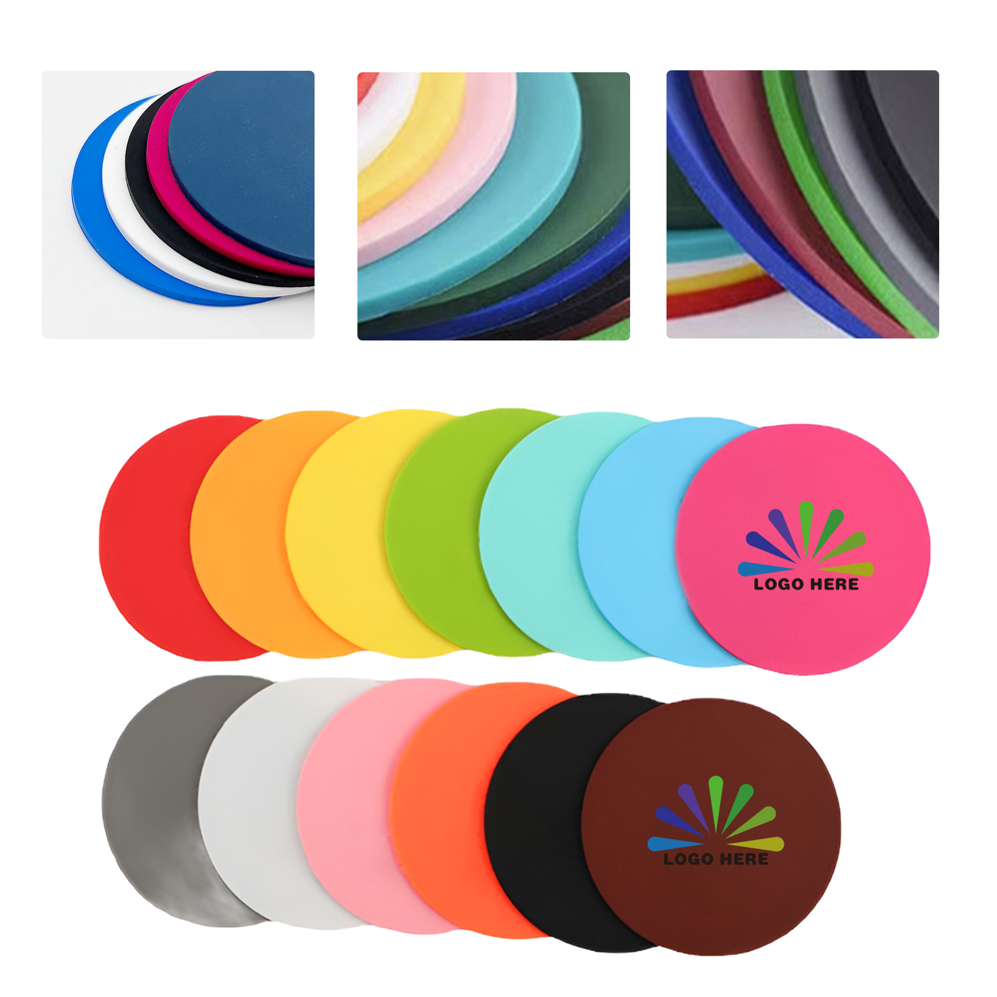 MOQ50 Personalized PVC Non-Slip Coaster For Drinks 1