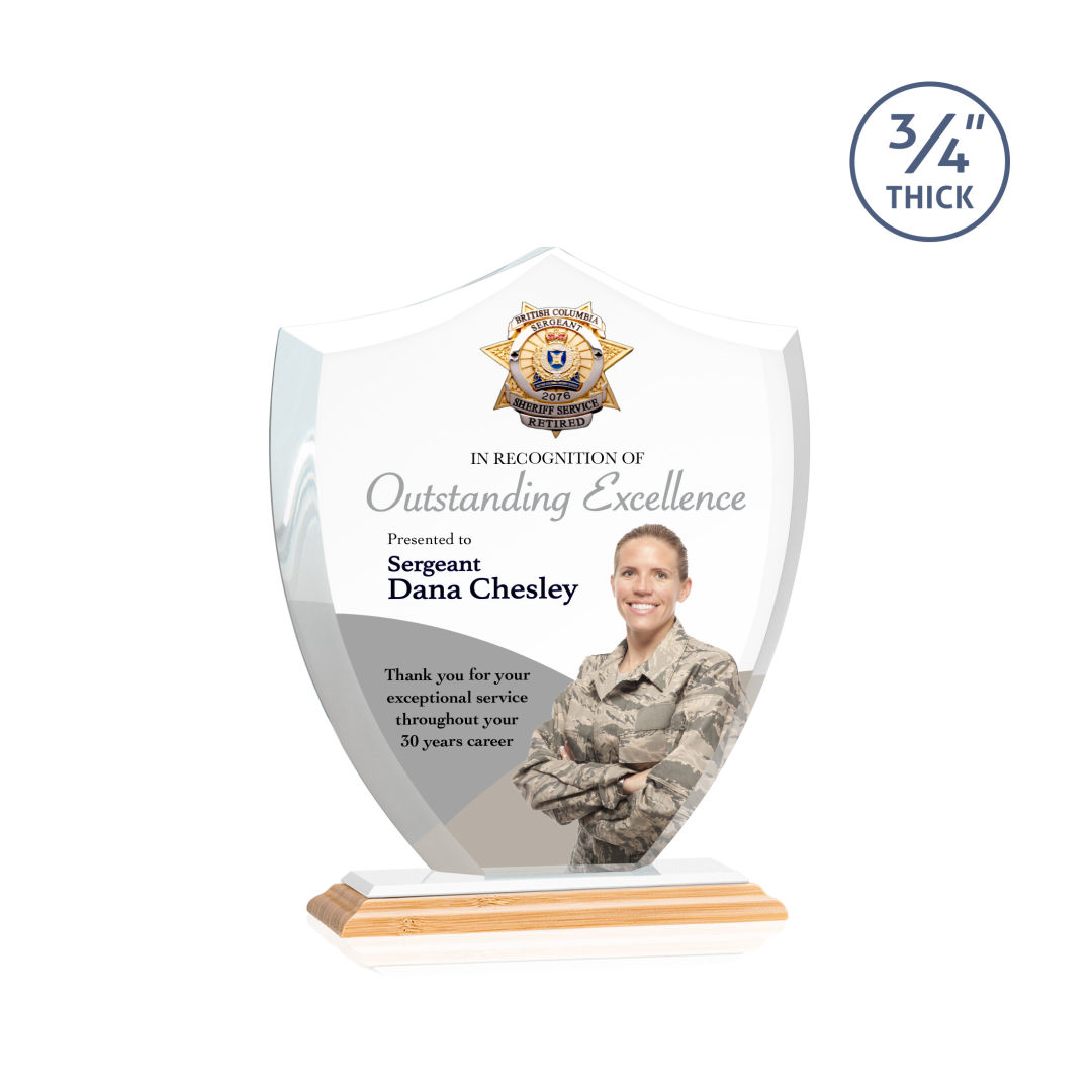 Scudo Shield VividPrint™ Award - Bamboo/White 10