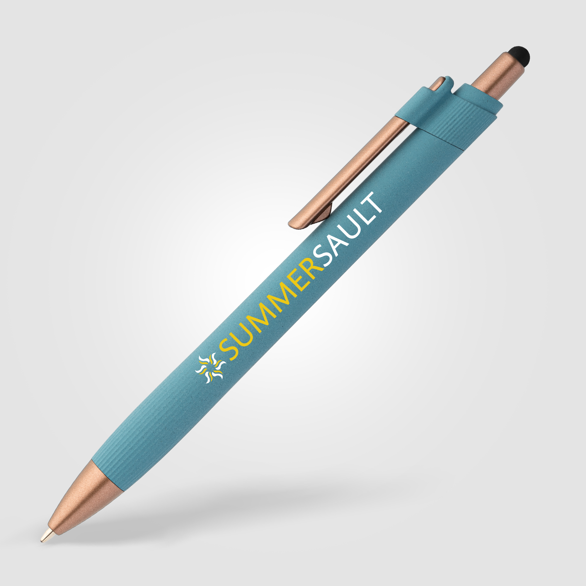 York Recycled Plastic Bronze Trim Stylus Ballpoint Pen 8