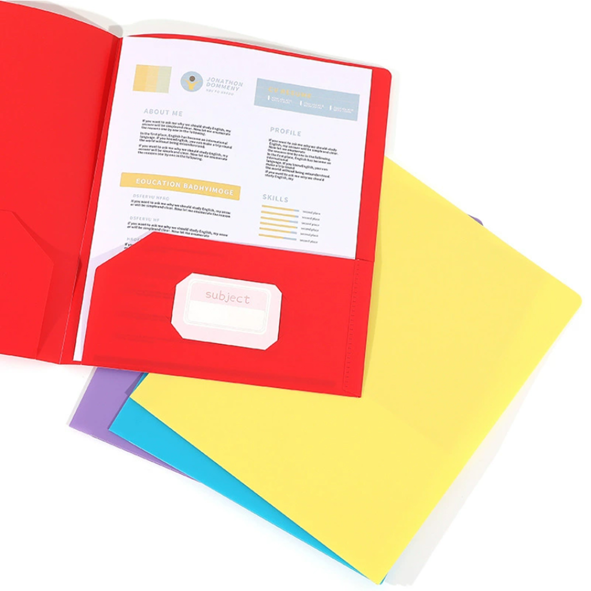 Plastic Folders with Pockets 3