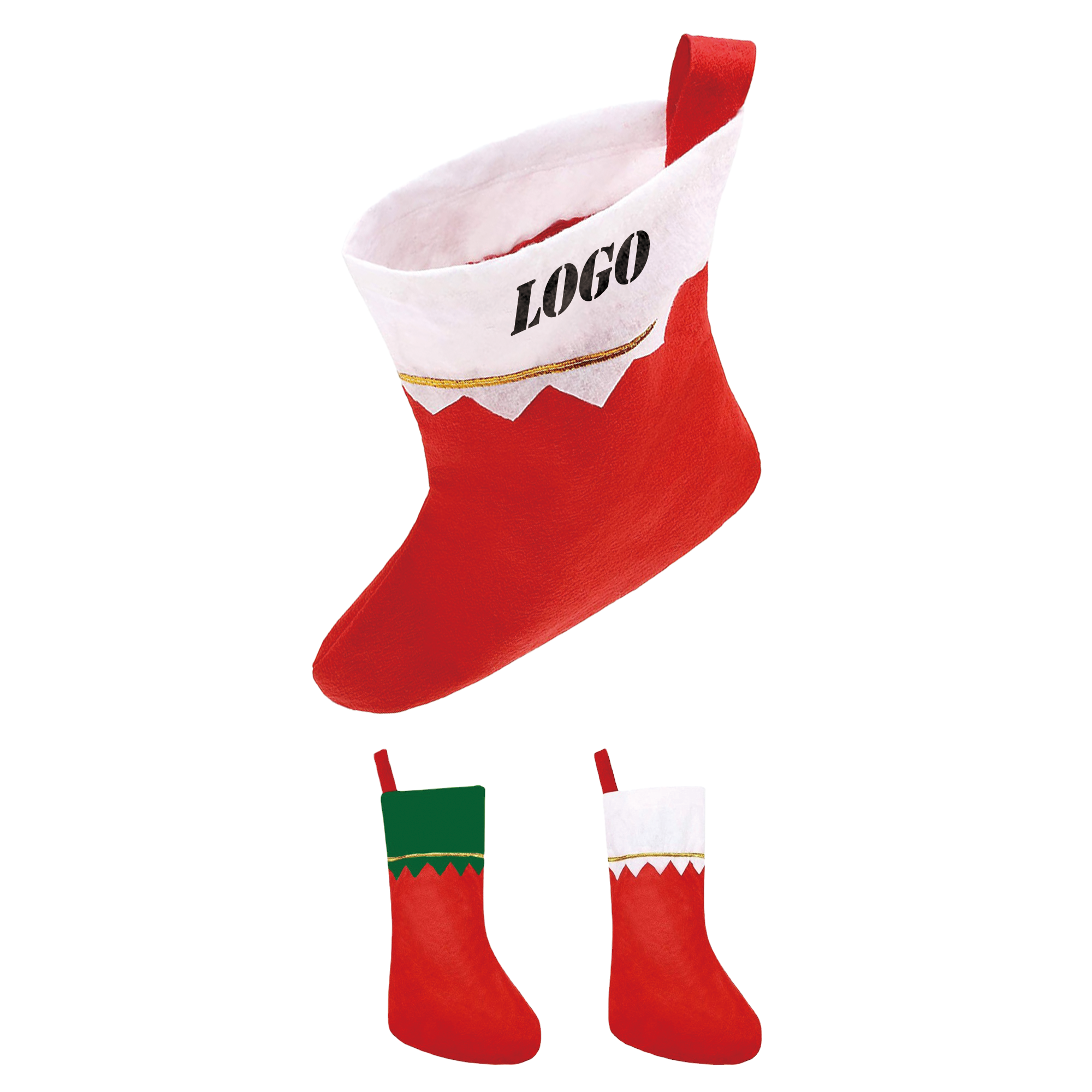 Red Non-Woven Christmas Stocking 1