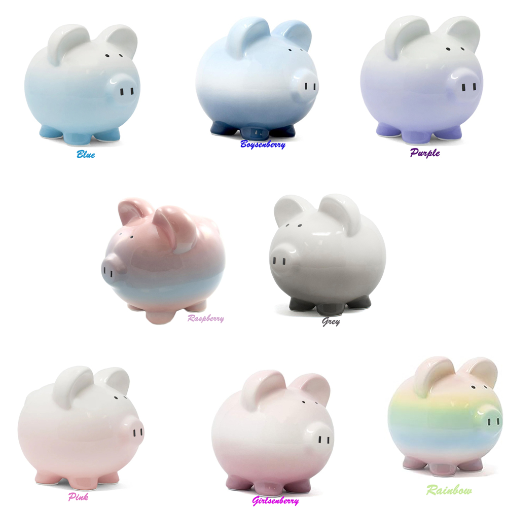 8" Ombre Piggy Bank 3