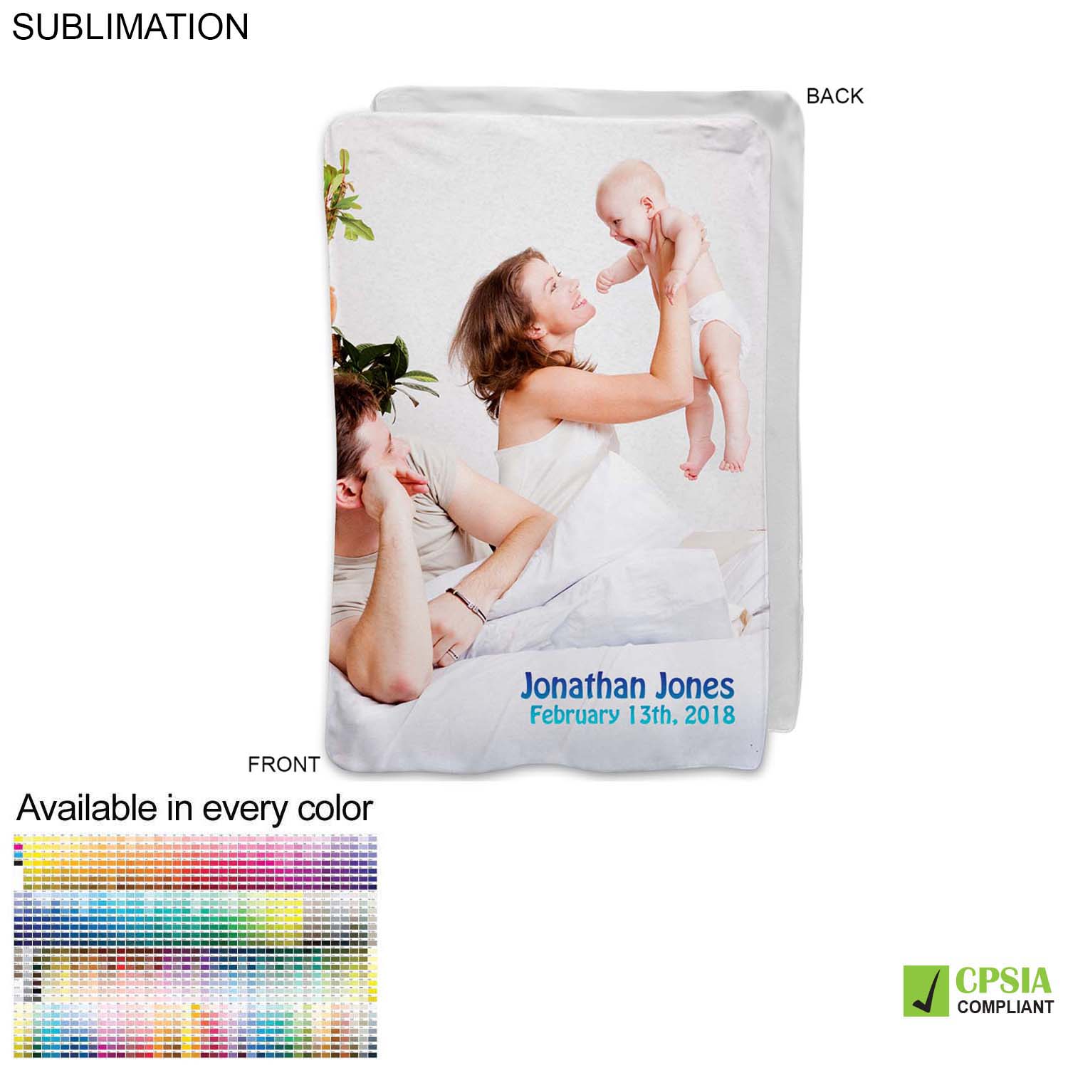 Photo Blanket, Ultra Soft Microfleece Lap Blanket, 30x40, Sublimated with a Photo on 1 side