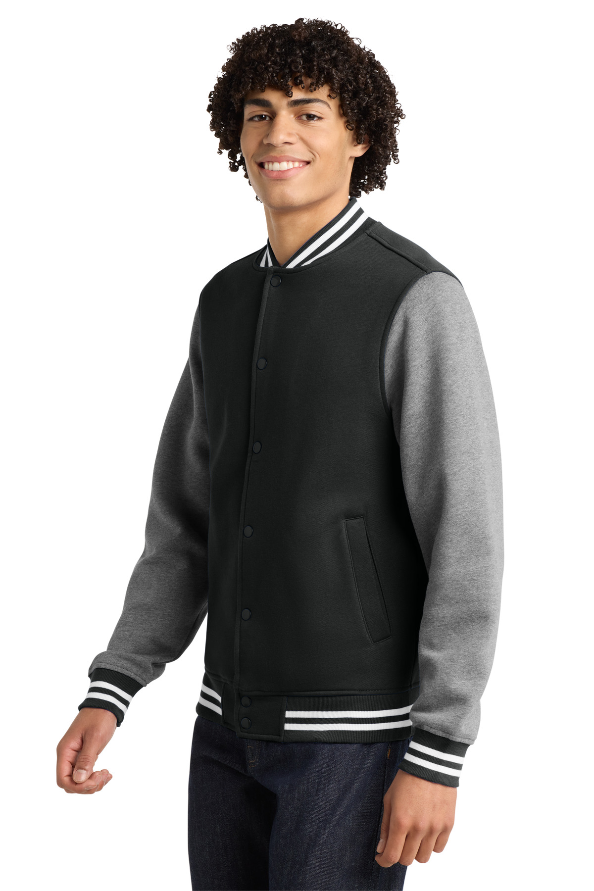 Sport-Tek Fleece Letterman Jacket. ST270 24