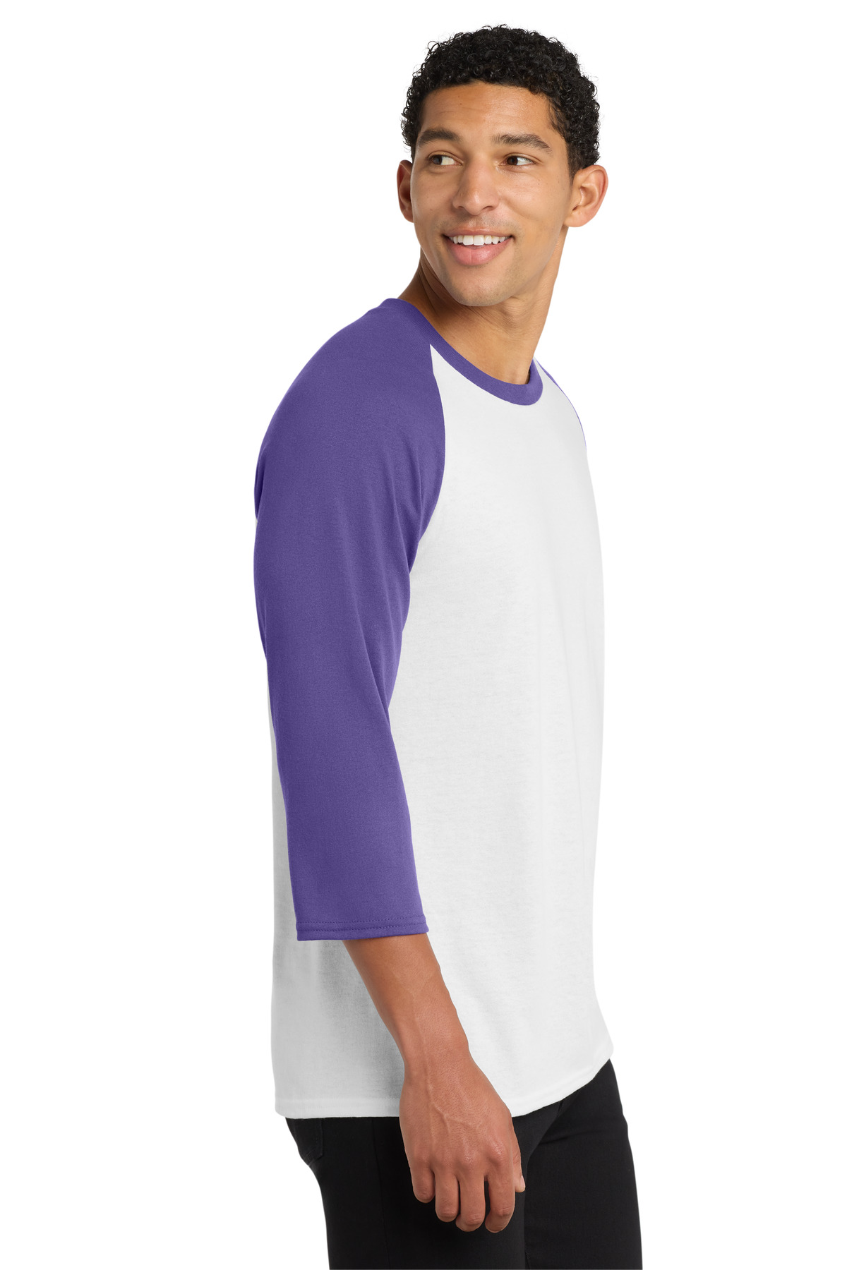 Port & Co Core Blend 3/4-Sleeve Raglan Tee. PC55RS 51