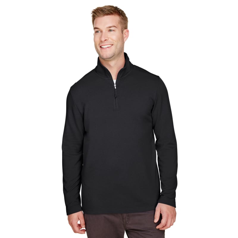 UltraClub Men's Coastal Pique Fleece Quarter-Zip 9