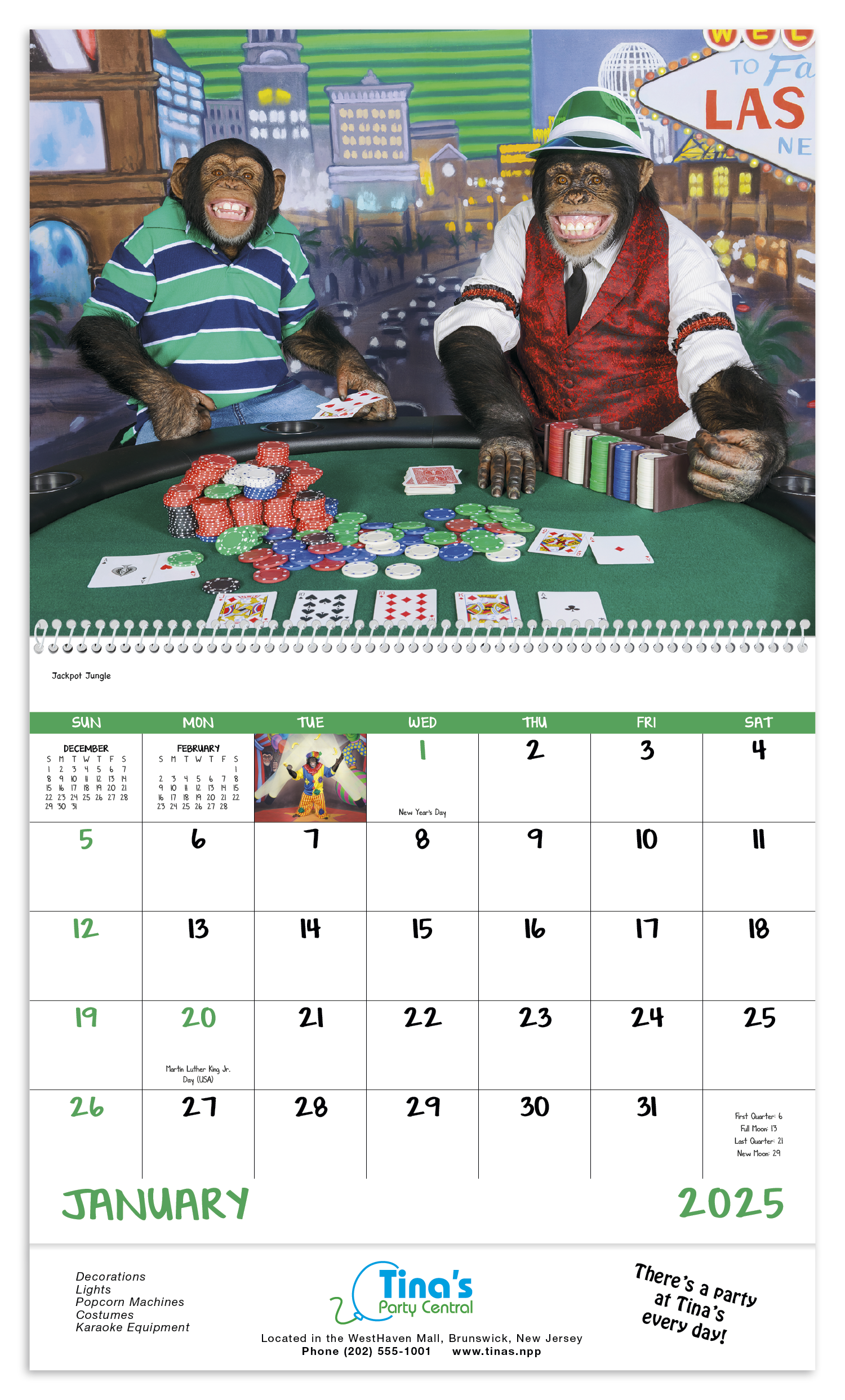 Good Value™ Monkey Mischief - Spiral Calendar 6