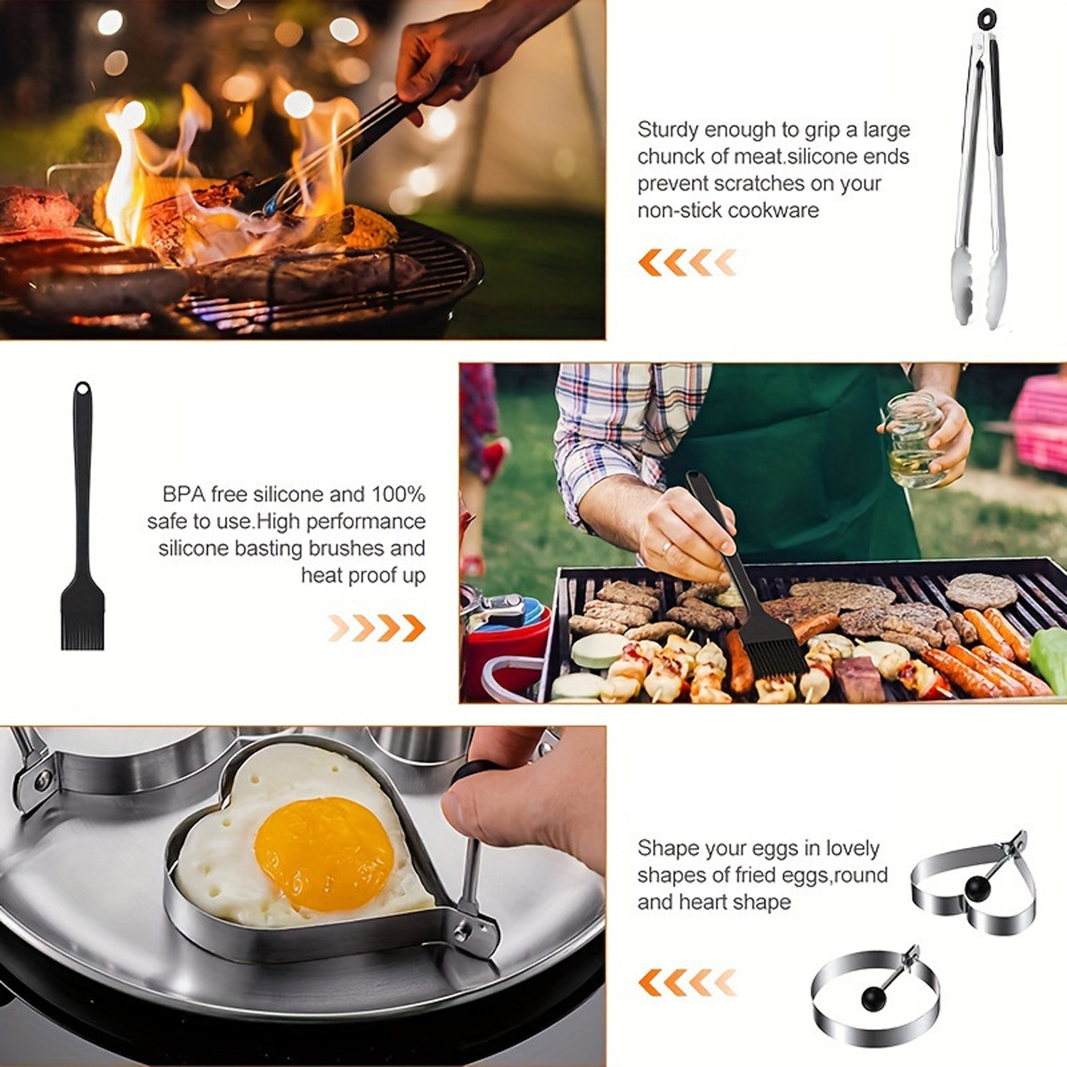 34 Piece BBQ Stainless Steel Barbecue Tool Set 5