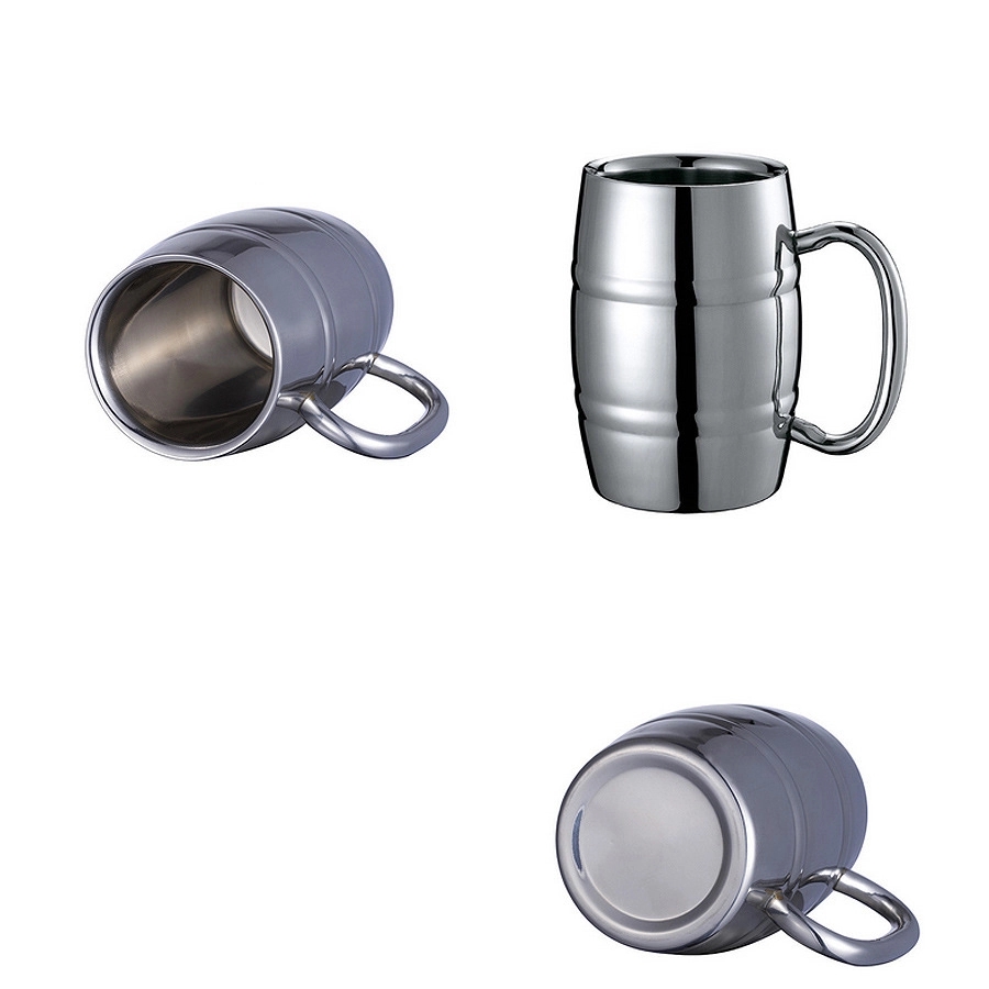 Custom 15 oz Stainless Steel Big Grip Beer Mug 6