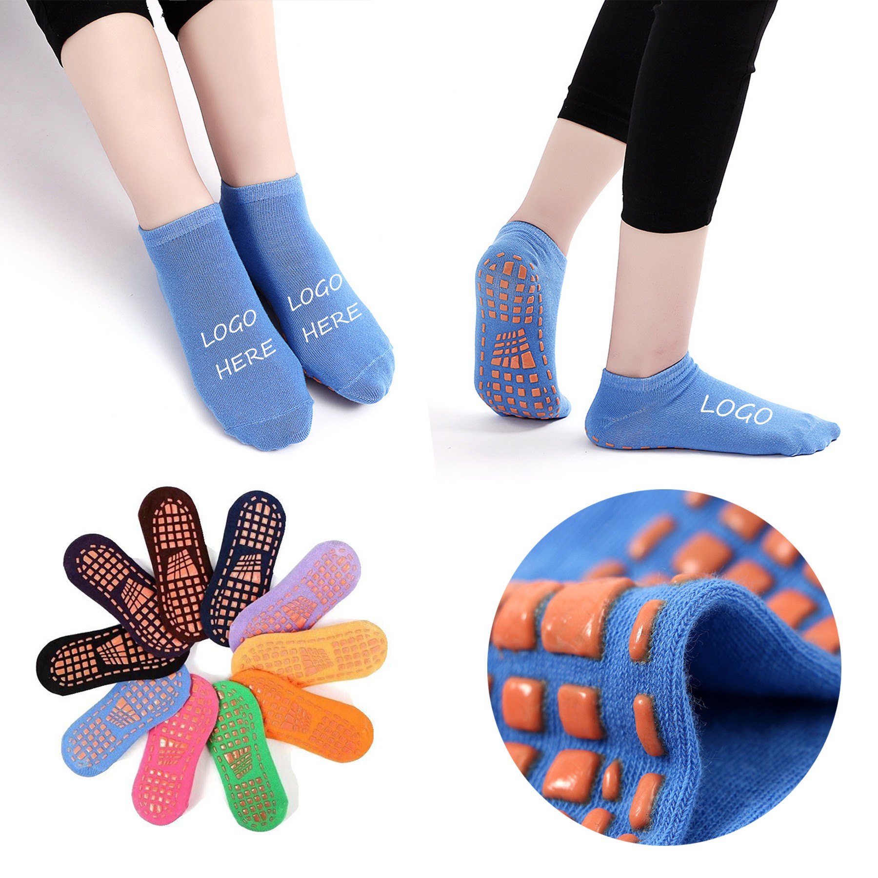 Full Cotton Custom Non Slip Socks 2