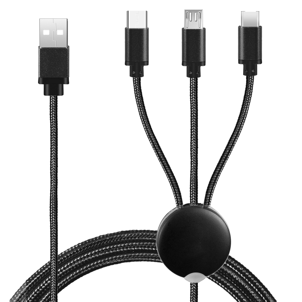 Cherry Avenue 3 in1 Logo Light Up Charging Cable with iPhone & Android 2 - Simports 21