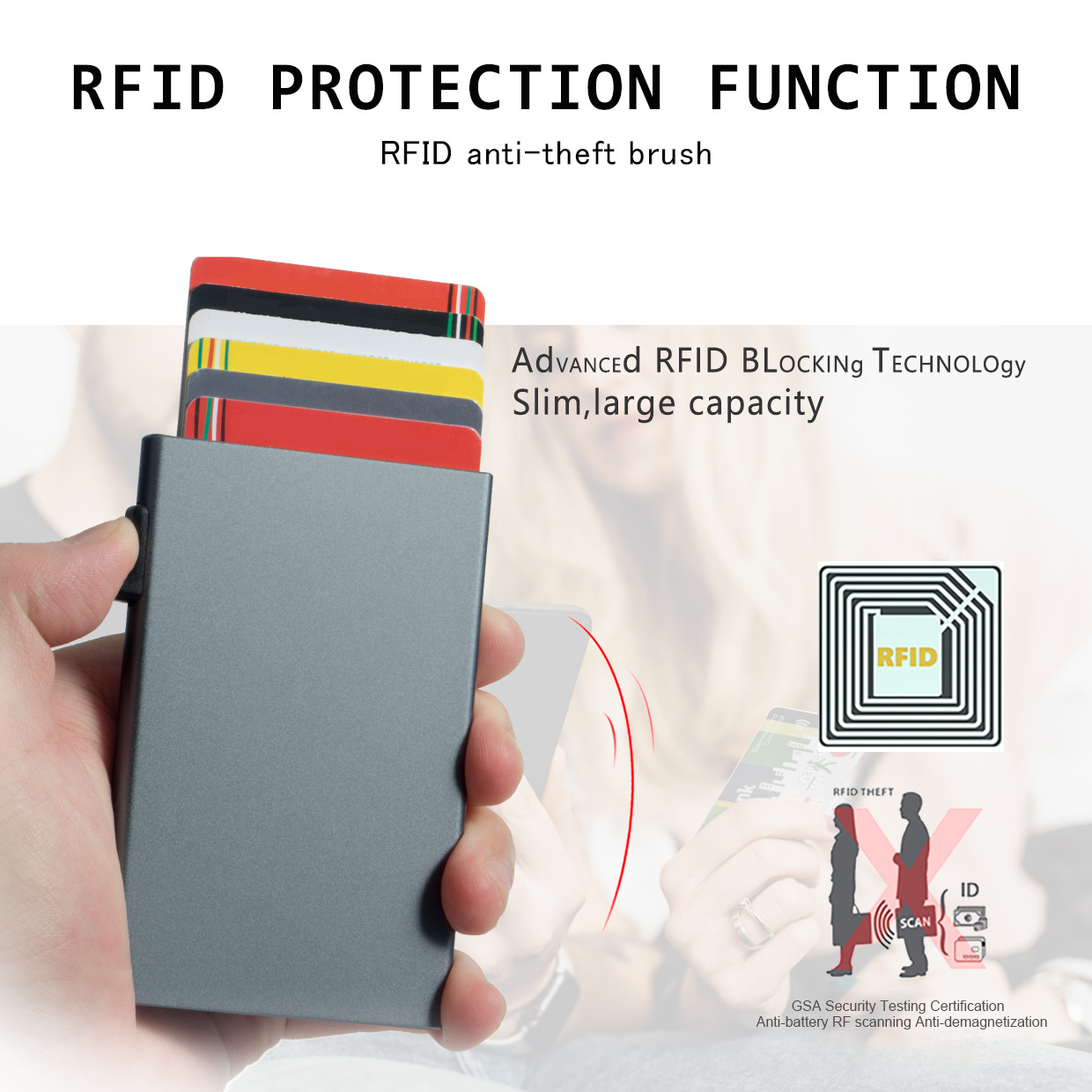 Security Automatic Eject Credit Card Case 6