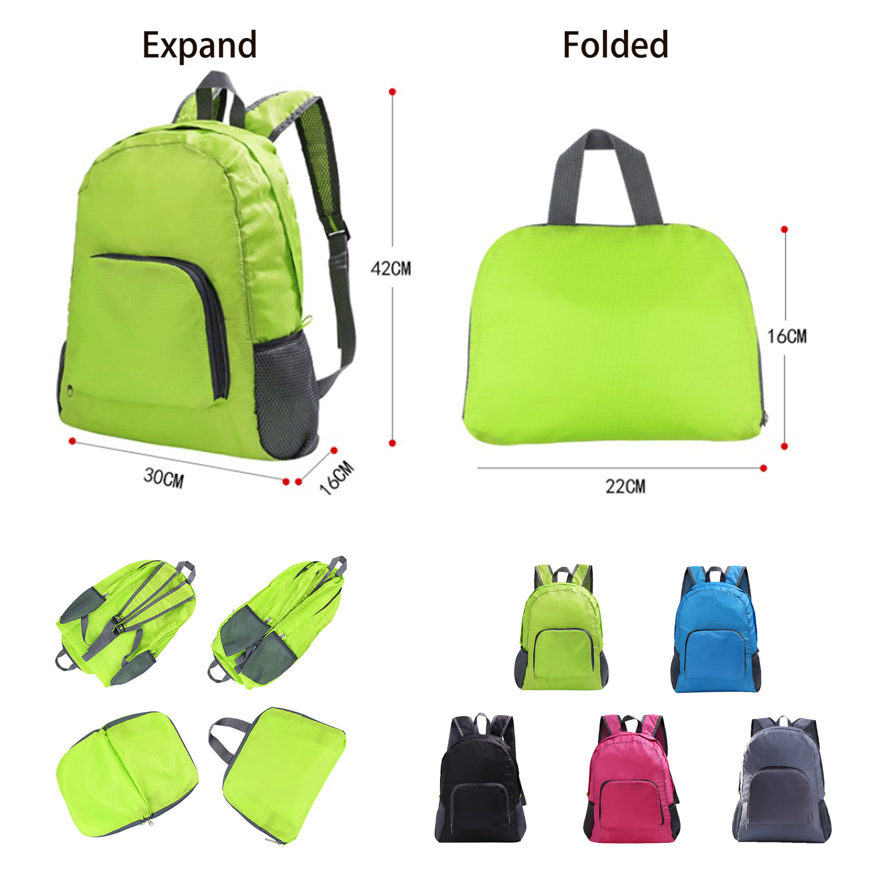 Outdoor Travel Lightweight Foldable Backpack 1