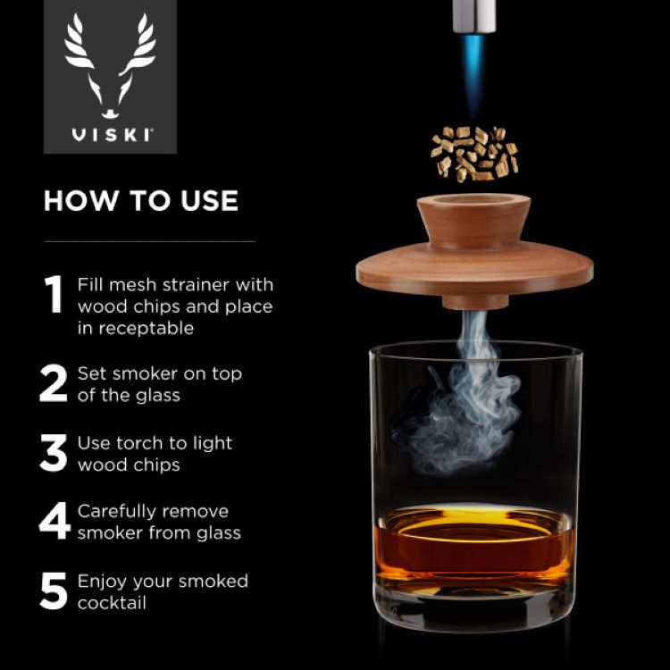 Viski® Alchemi Single Serve Cocktail Smoker Kit 5