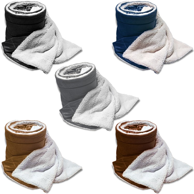 Oversized Micro Mink Sherpa Blanket - Blank 1