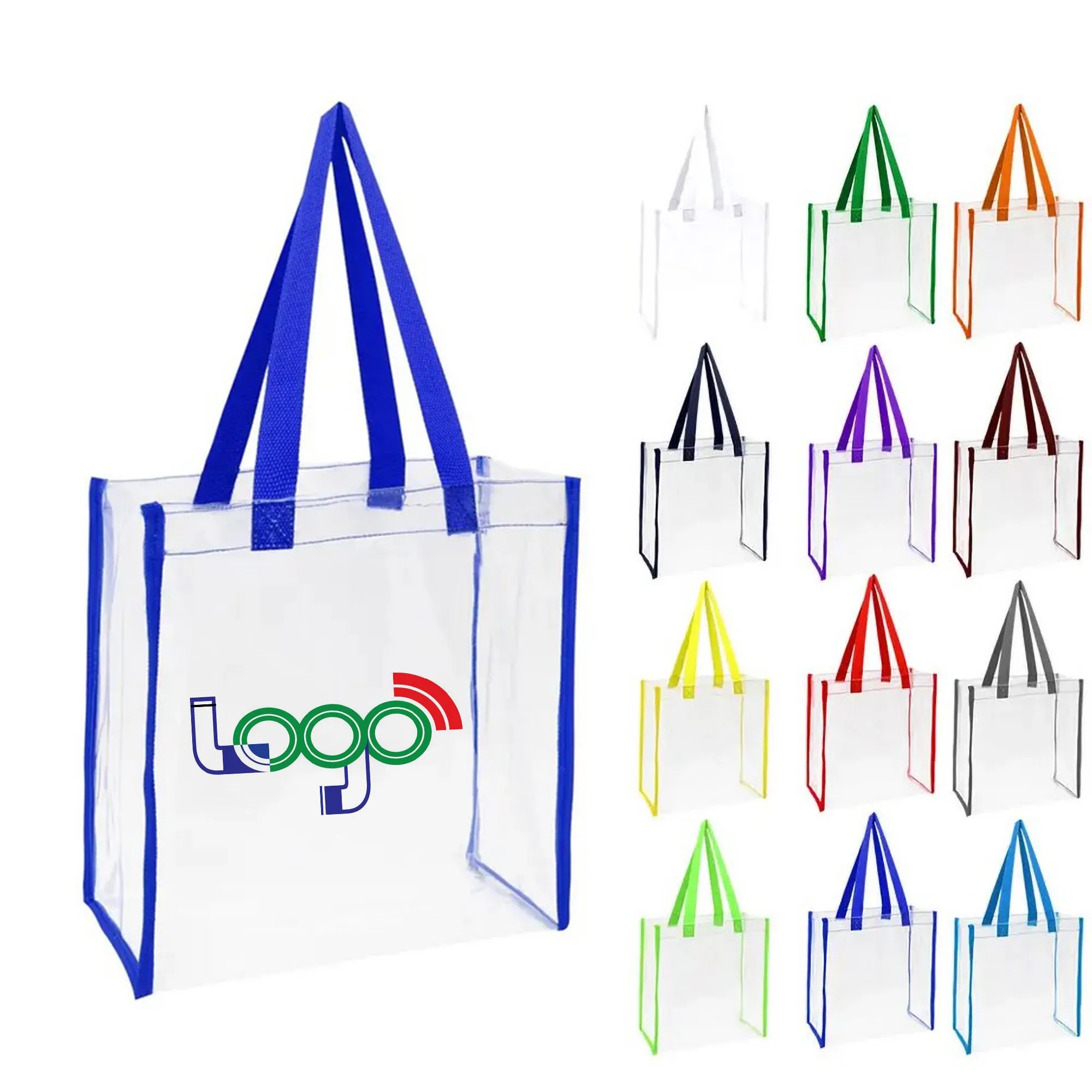 Clear Vinyl Stadium Compliant Tote Bag MOQ100 8