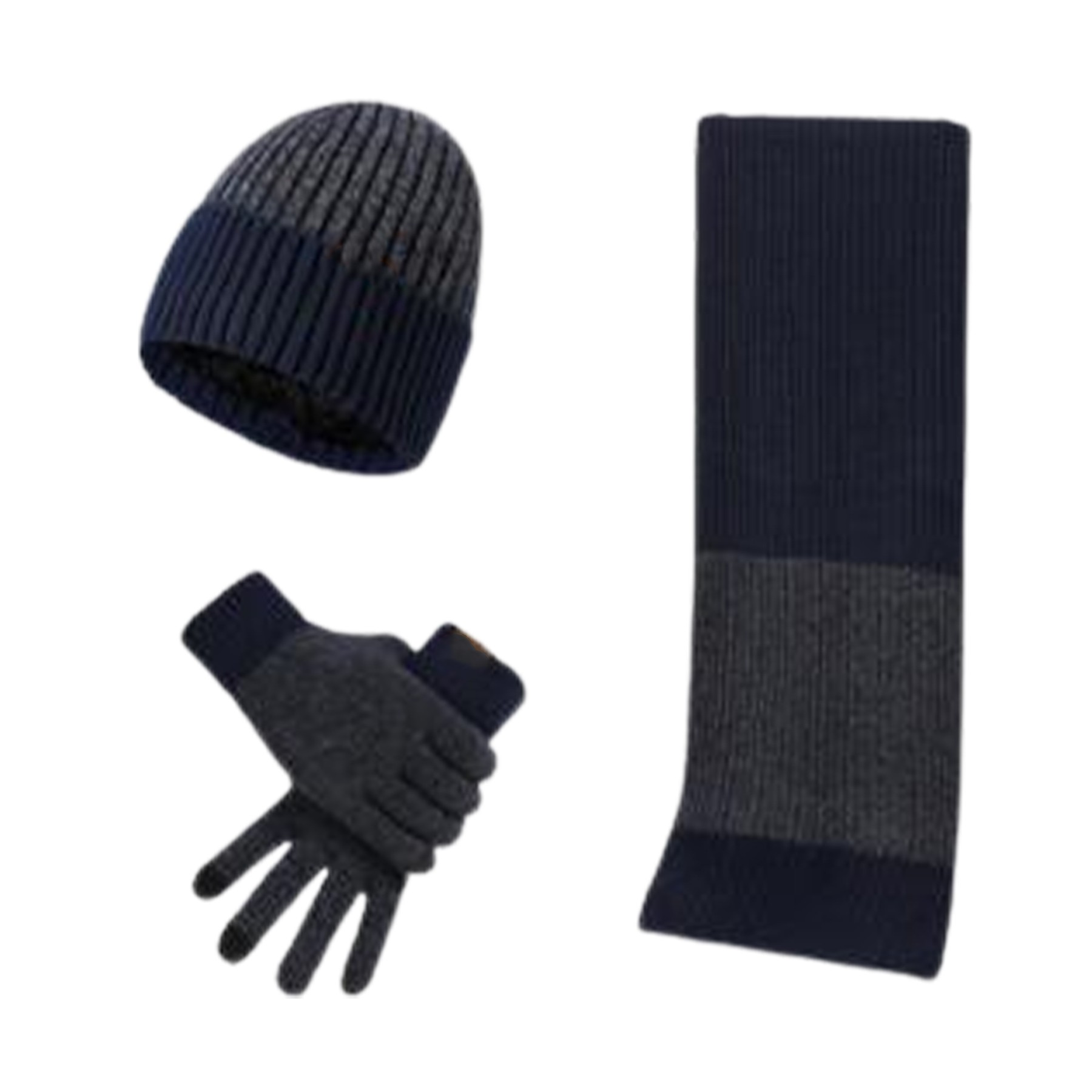 Two-Tone Unisex Knitted Winter Set 3