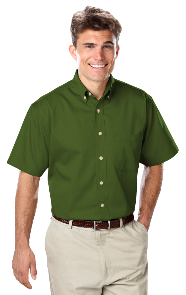 Men's S/S 100% Cotton Twill Shirt 22