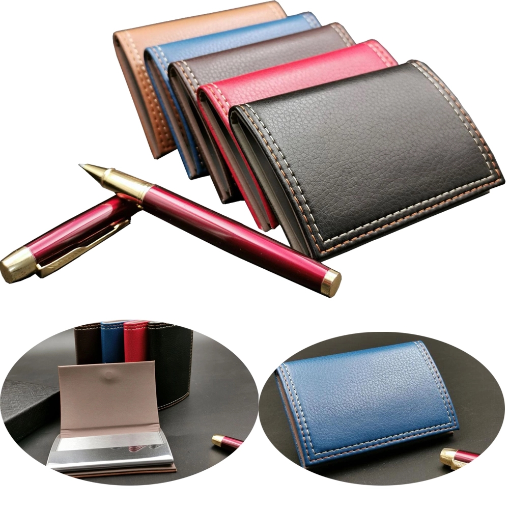 Pieces PU Leather Business Cases Card Holder 2
