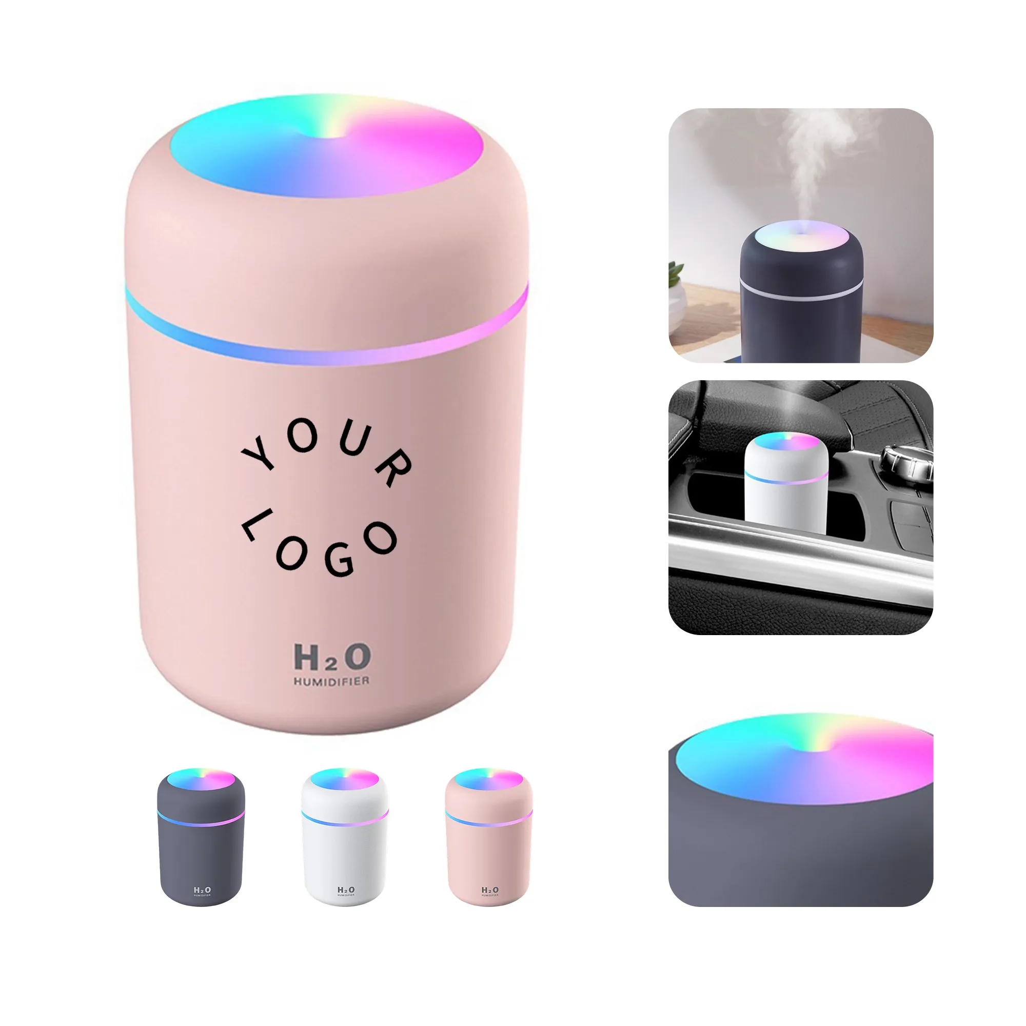 Ultrasonic Humidifier with 300ml Capacity and Two Modes 7
