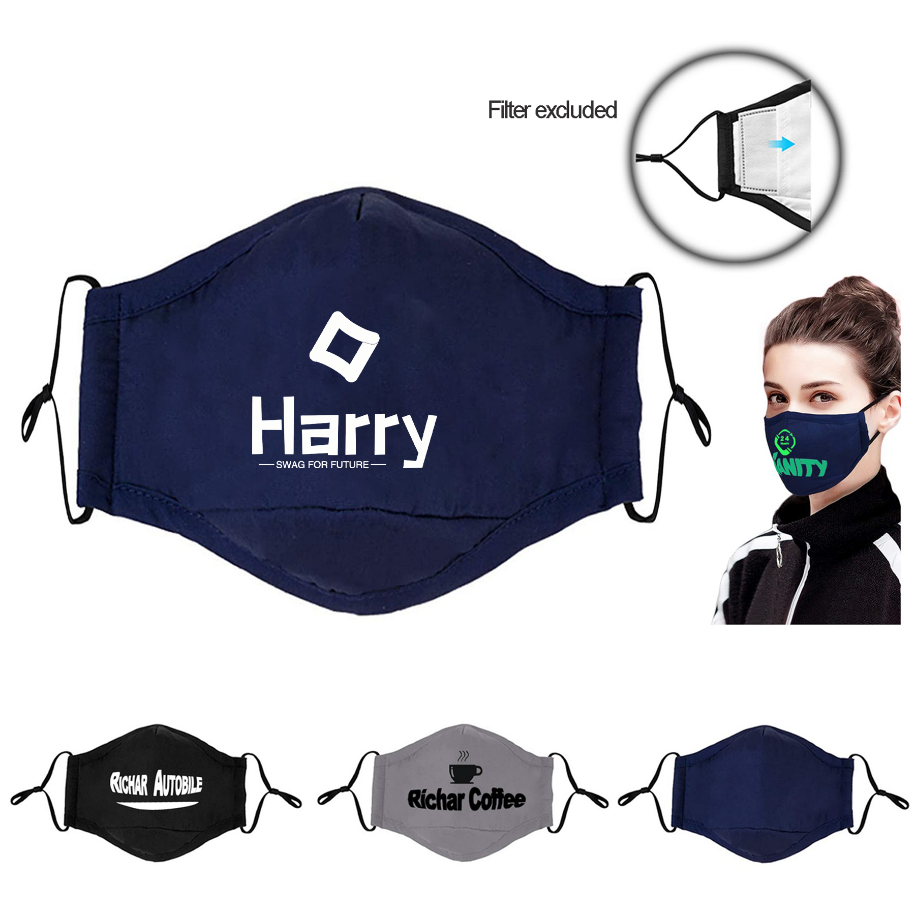 4 Ply Reusable Masks with Pocket 1