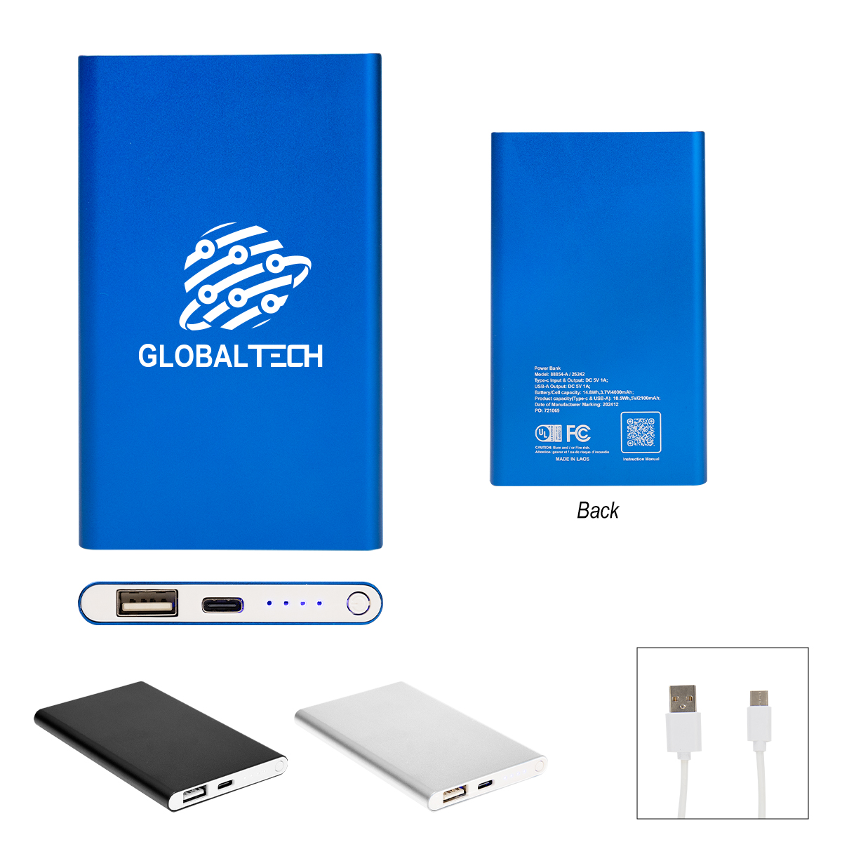 UL Listed Slim Power Bank 2.0 2