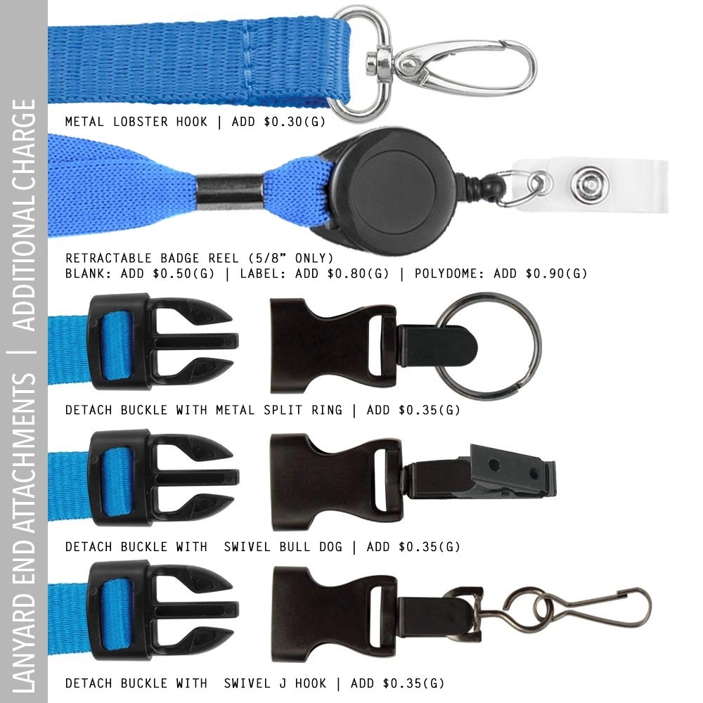 5/8" Two Tone Silk Screen Lanyard 4