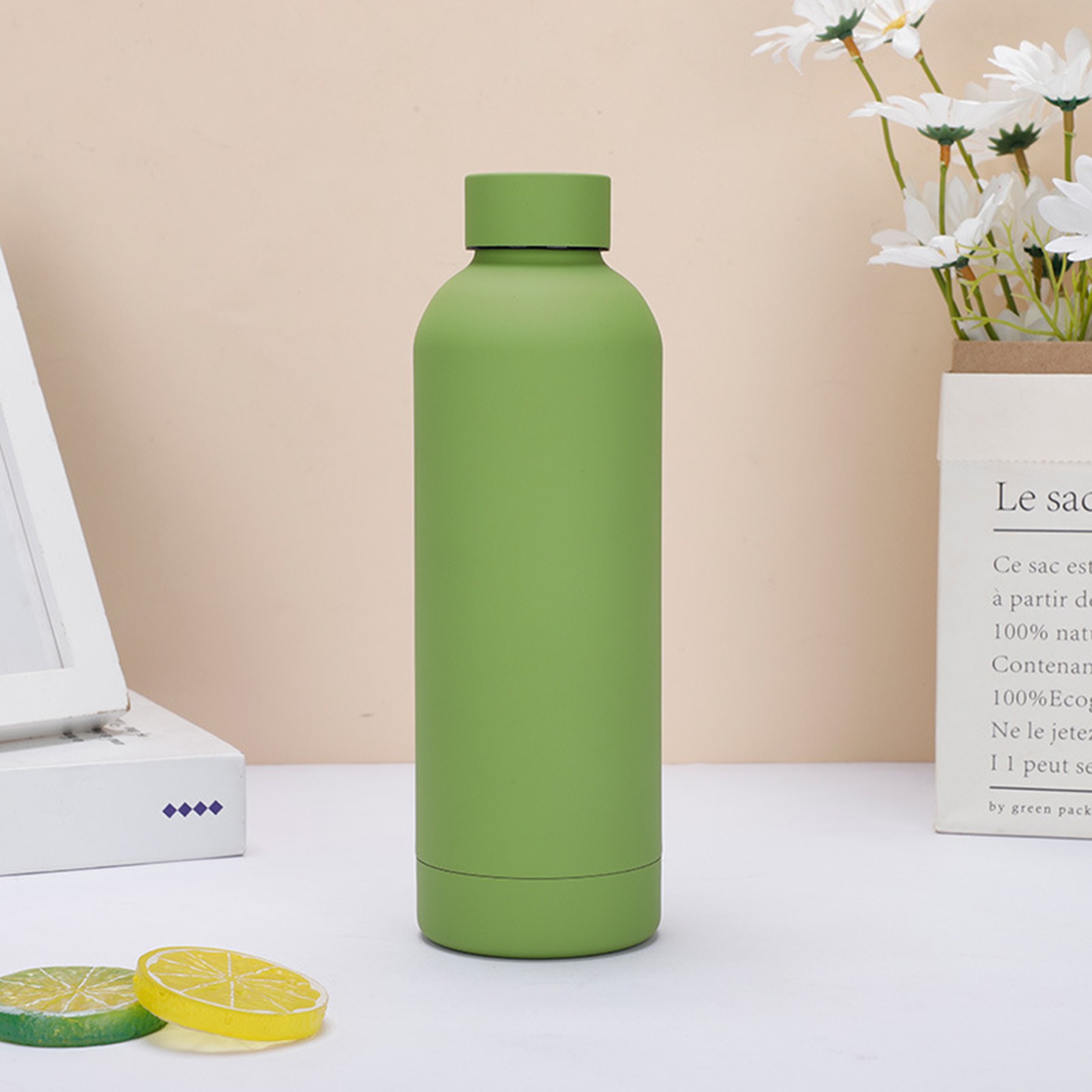 500Ml/17Oz Stainless Steel Frosted Rubber Insulated Water Cup 6