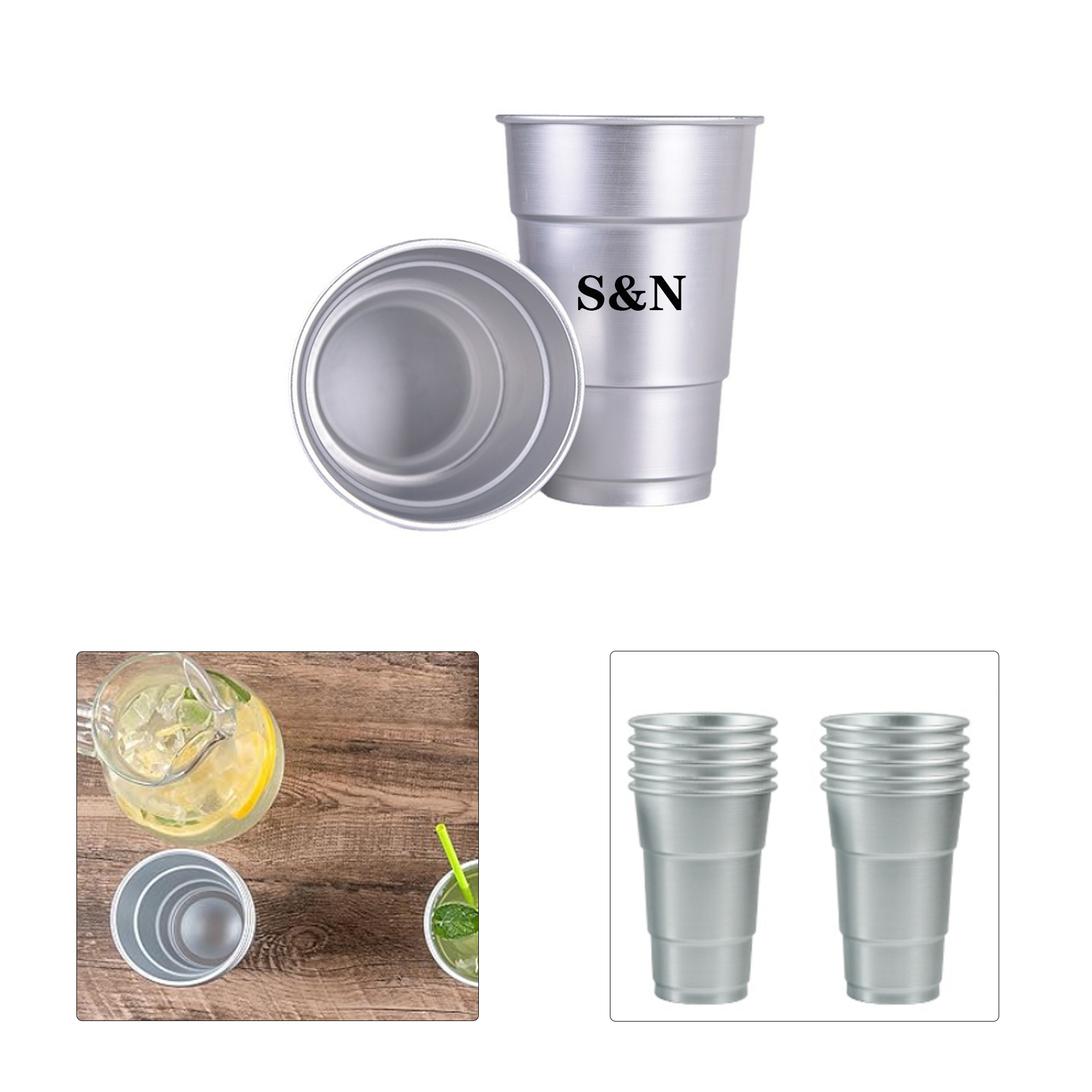 16 oz Premium Aluminum Party Cup 2