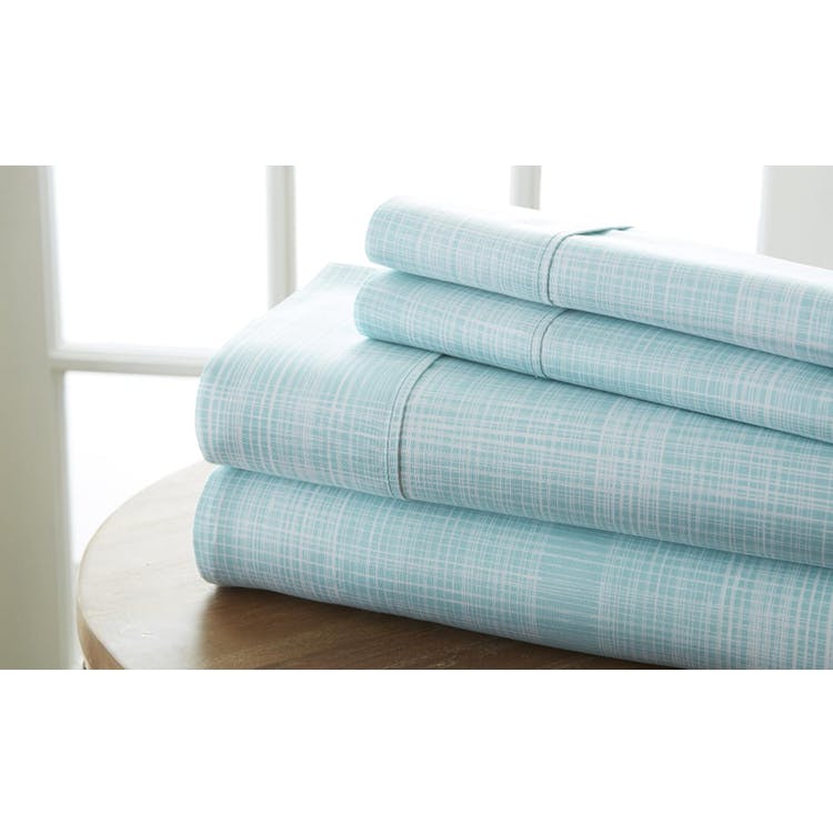 Premium Sheet Sets - Aqua Thatch Cali King 4 Piece 2