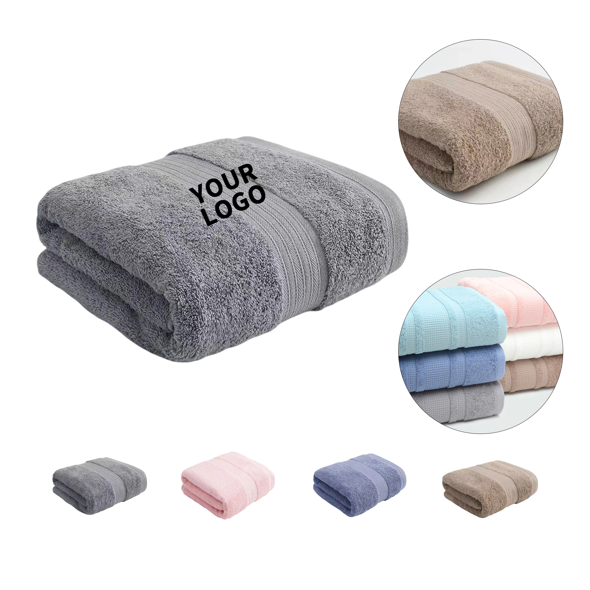 Cotton Terry Velour Bath Towel 30 x 60" 4