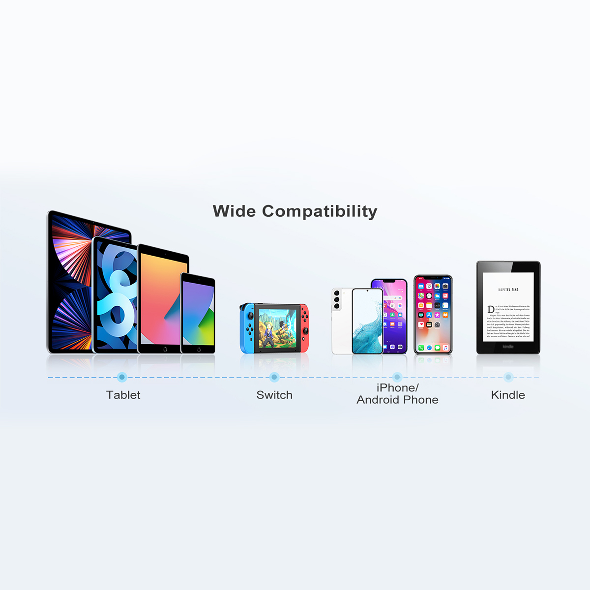 Metal Foldable Desktop Stand for Tablets & Phones – 360° Rotating Holder 19