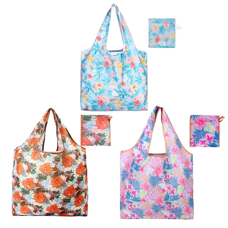 Custom 210D Rip-Stop T-Shirt Style Foldable Bag 14