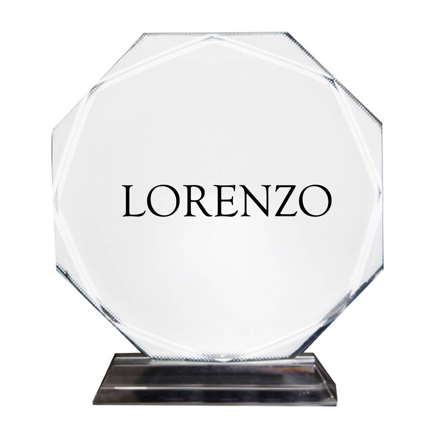 Octagonal Crystal Trophy Medal 5